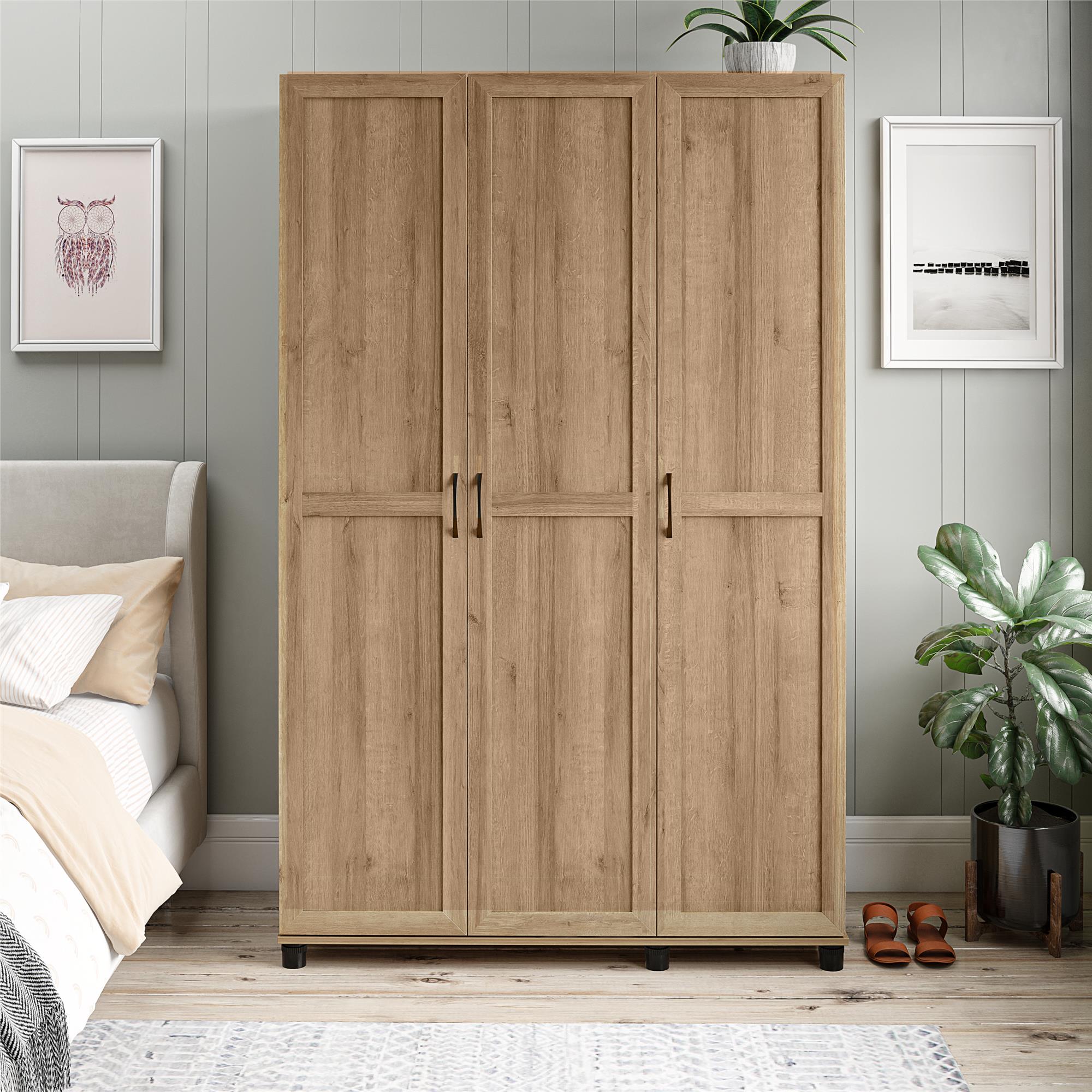 Systembuild Evolution Lory Framed 3 Door Wardrobe - Natural