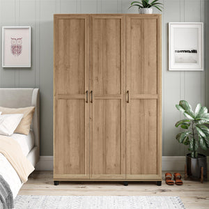 Systembuild Evolution Lory Framed 3 Door Wardrobe - Natural