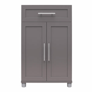 Systembuild Evolution Camberly Framed 2 Door/1 Drawer Storage Cabinet - Graphite Grey