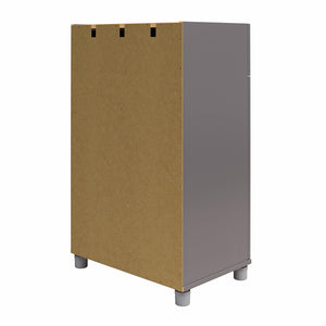 Systembuild Evolution Camberly Framed 2 Door/1 Drawer Storage Cabinet - Graphite Grey