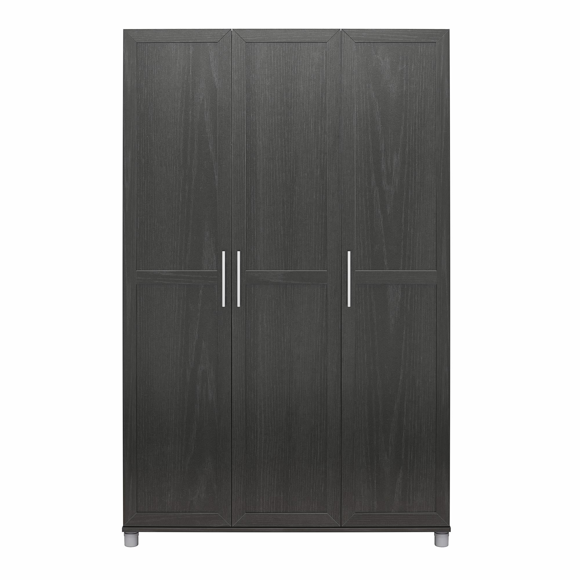 Systembuild Evolution Camberly Framed 3 Door Wardrobe - Black Oak