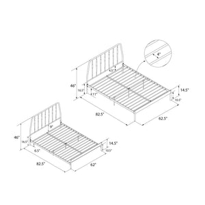 CosmoLiving Anastasia Metal Bed - Black - Queen