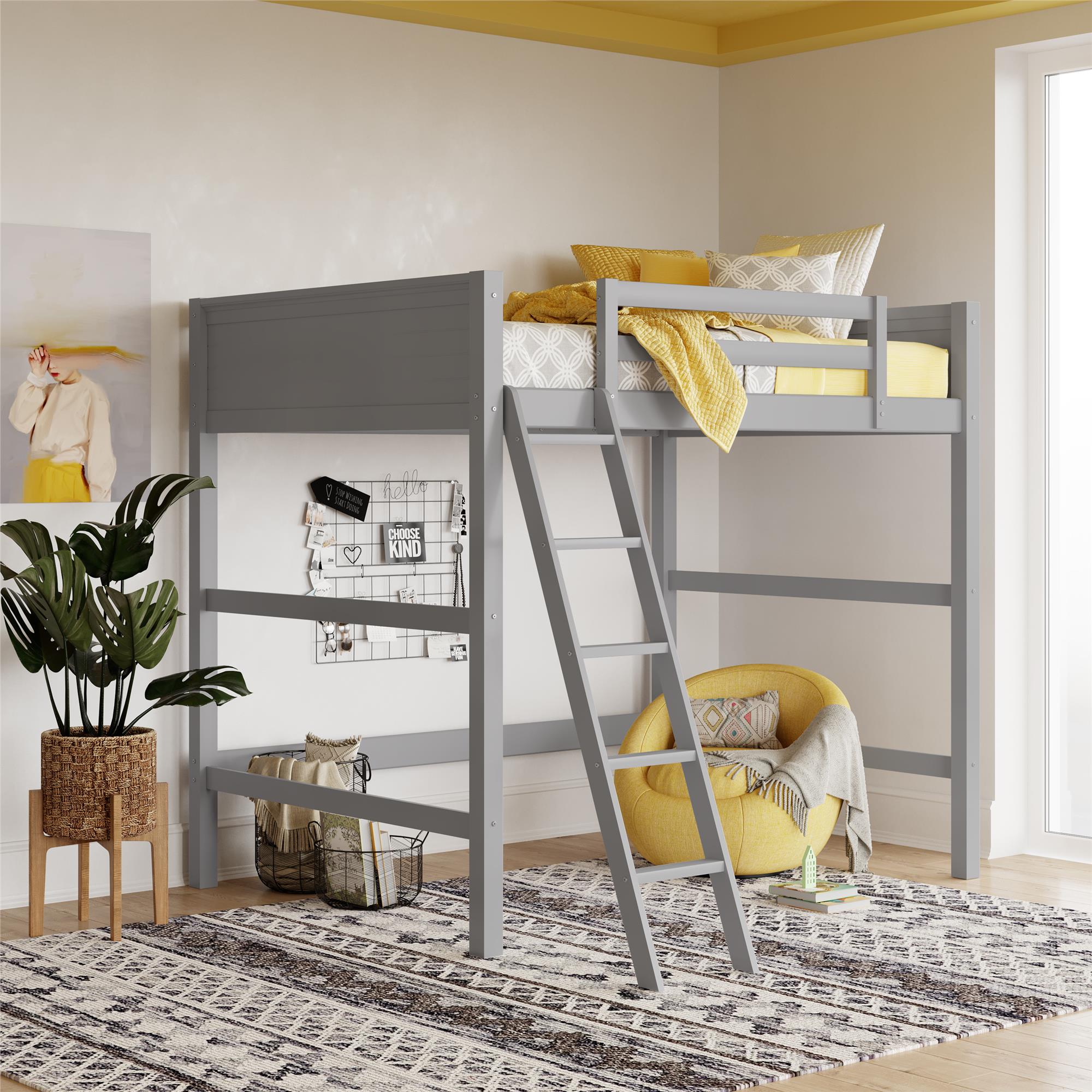DHP Denver Kids' Loft Bed - Gray - Full