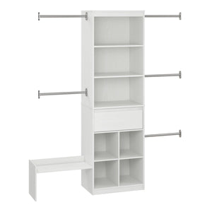 Max & Finn Grow with Me Adjustable Closet Organizer - White