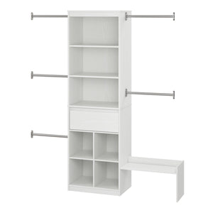Max & Finn Grow with Me Adjustable Closet Organizer - White