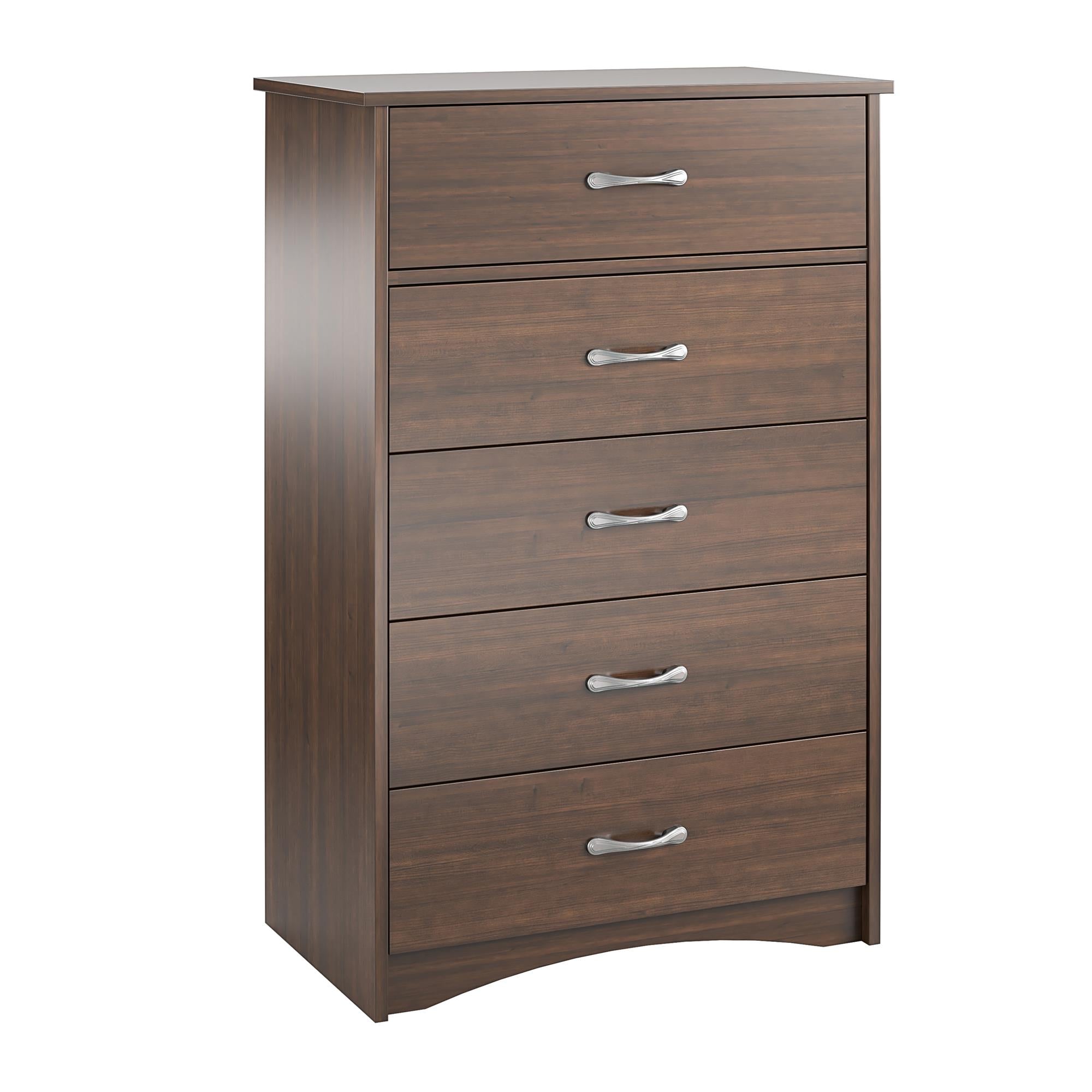 Ameriwood Home Jerry Hill Tall 5 Drawer Dresser - Cherry Oak