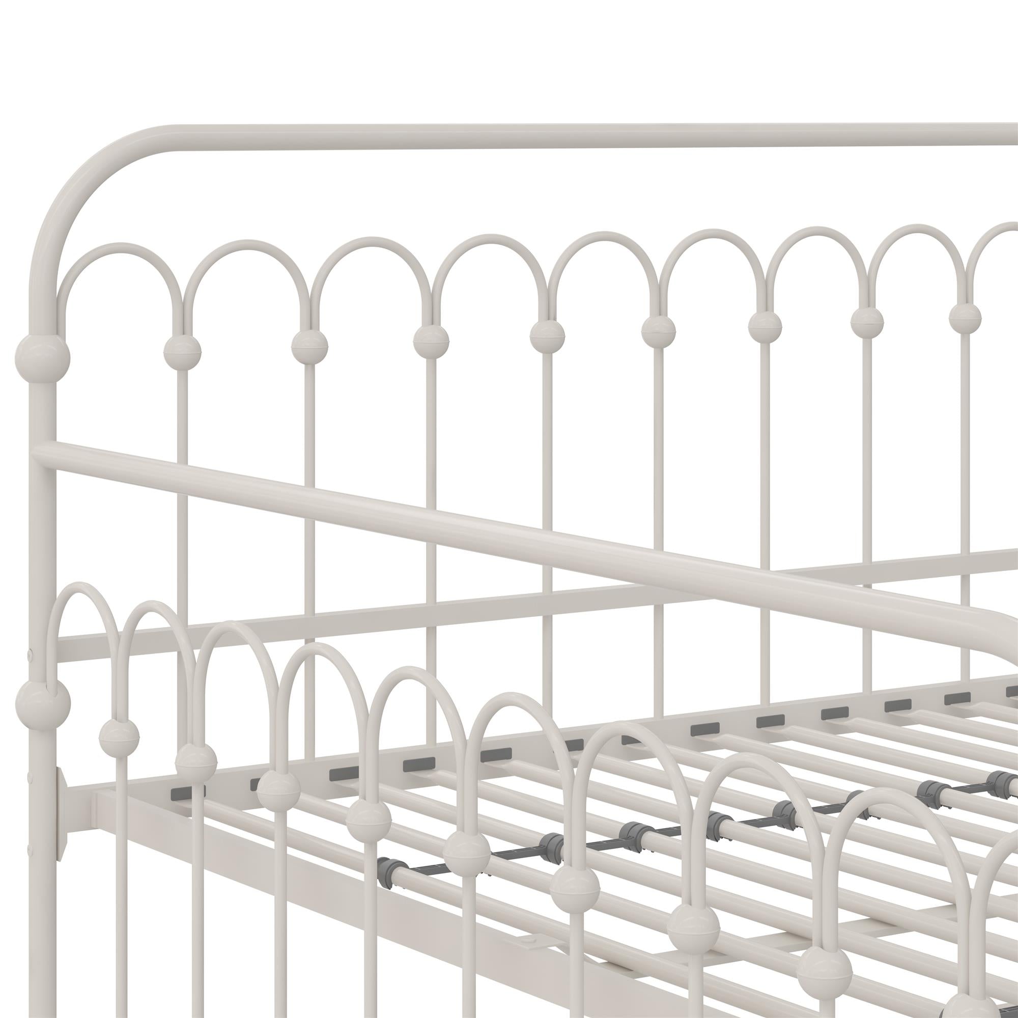 Novogratz Bright Pop Metal Daybed with Trundle - Off White - Full