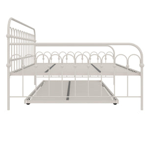Novogratz Bright Pop Metal Daybed with Trundle - Off White - Full