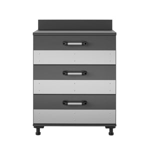 Systembuild Evolution Boss 3 Drawer Storage Cabinet - Dark Gray