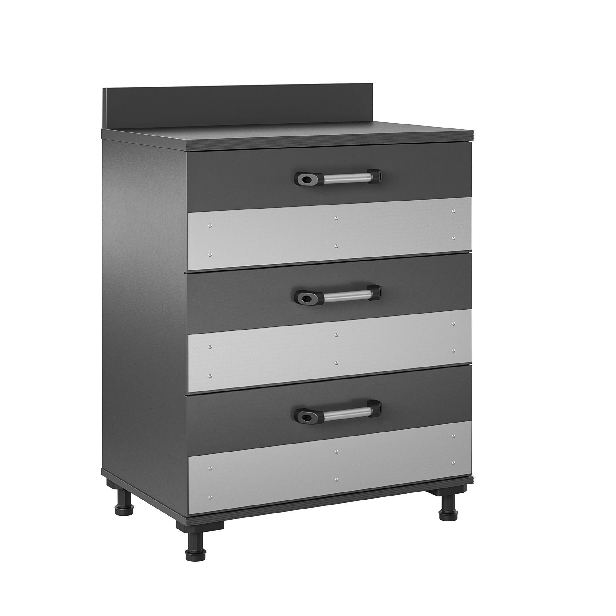 Systembuild Evolution Boss 3 Drawer Storage Cabinet - Dark Gray
