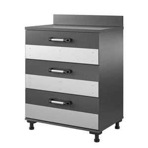 Systembuild Evolution Boss 3 Drawer Storage Cabinet - Dark Gray