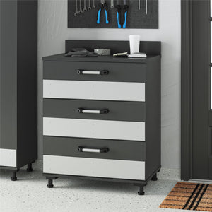 Systembuild Evolution Boss 3 Drawer Storage Cabinet - Dark Gray