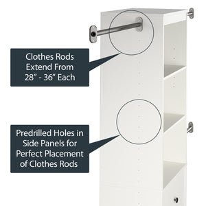 Systembuild Evolution Beckett Closet Storage Organizer - Dove Gray