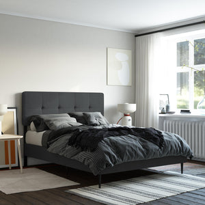 RealRooms Tyler Upholstered Bed - Dark Gray - Full