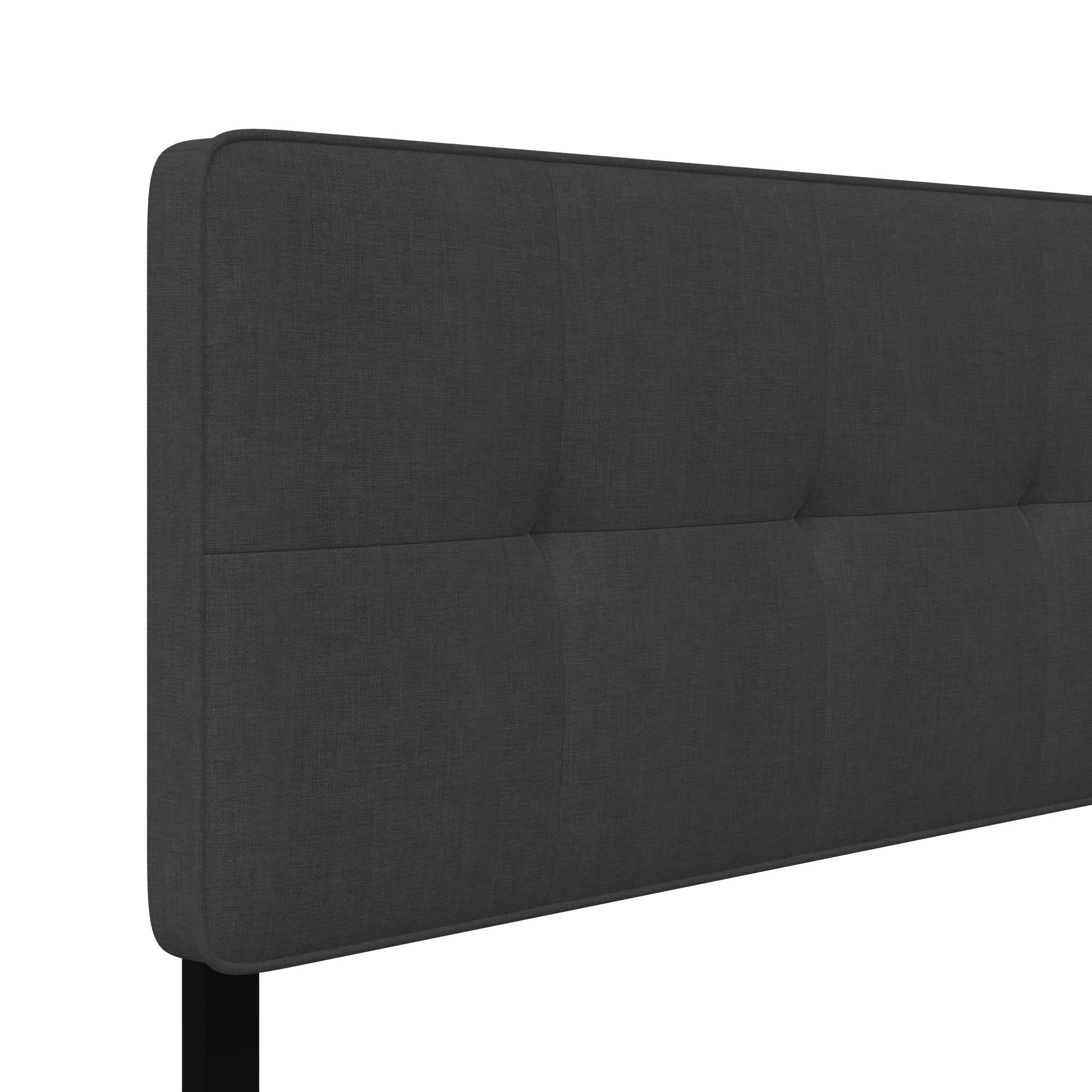 RealRooms Tyler Upholstered Bed - Dark Gray - Queen