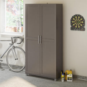Systembuild Evolution Camberly Framed 36" Utility Storage Cabinet - Graphite Grey