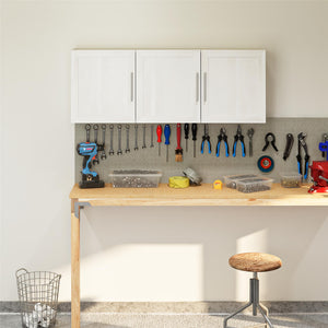 Systembuild Evolution Camberly Framed 54" Wall Cabinet - Ivory Oak
