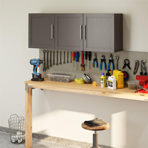 Systembuild Evolution Camberly Framed 54" Wall Cabinet - Graphite Grey