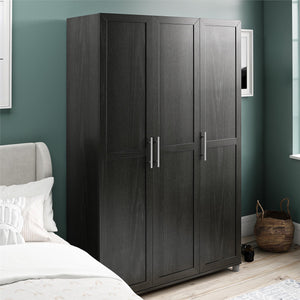 Systembuild Evolution Camberly Framed 3 Door Wardrobe - Black Oak