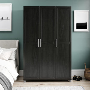 Systembuild Evolution Camberly Framed 3 Door Wardrobe - Black Oak