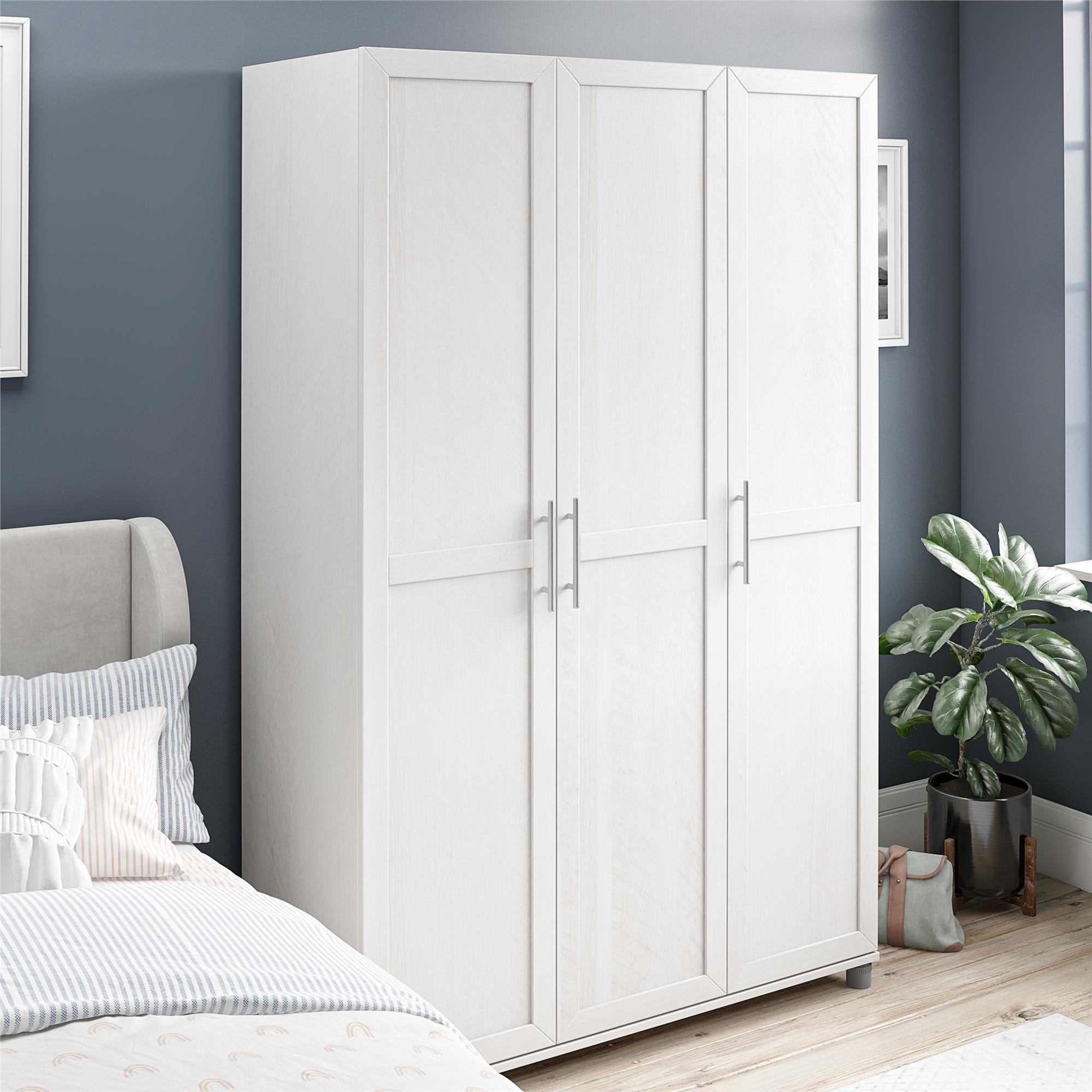 Systembuild Evolution Camberly Framed 3 Door Wardrobe - Ivory Oak