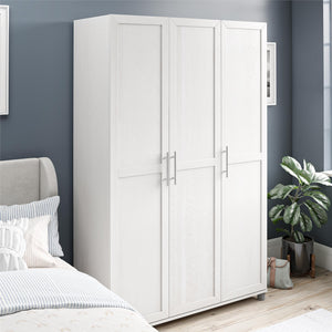 Systembuild Evolution Camberly Framed 3 Door Wardrobe - Ivory Oak