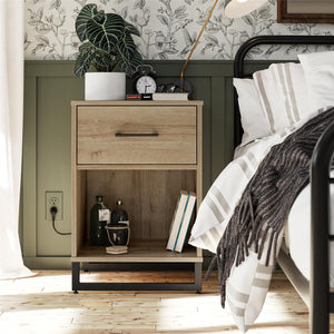 Ameriwood Home Nightstand with 1 Drawer - Natural