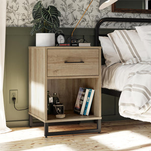 Ameriwood Home Nightstand with 1 Drawer - Natural