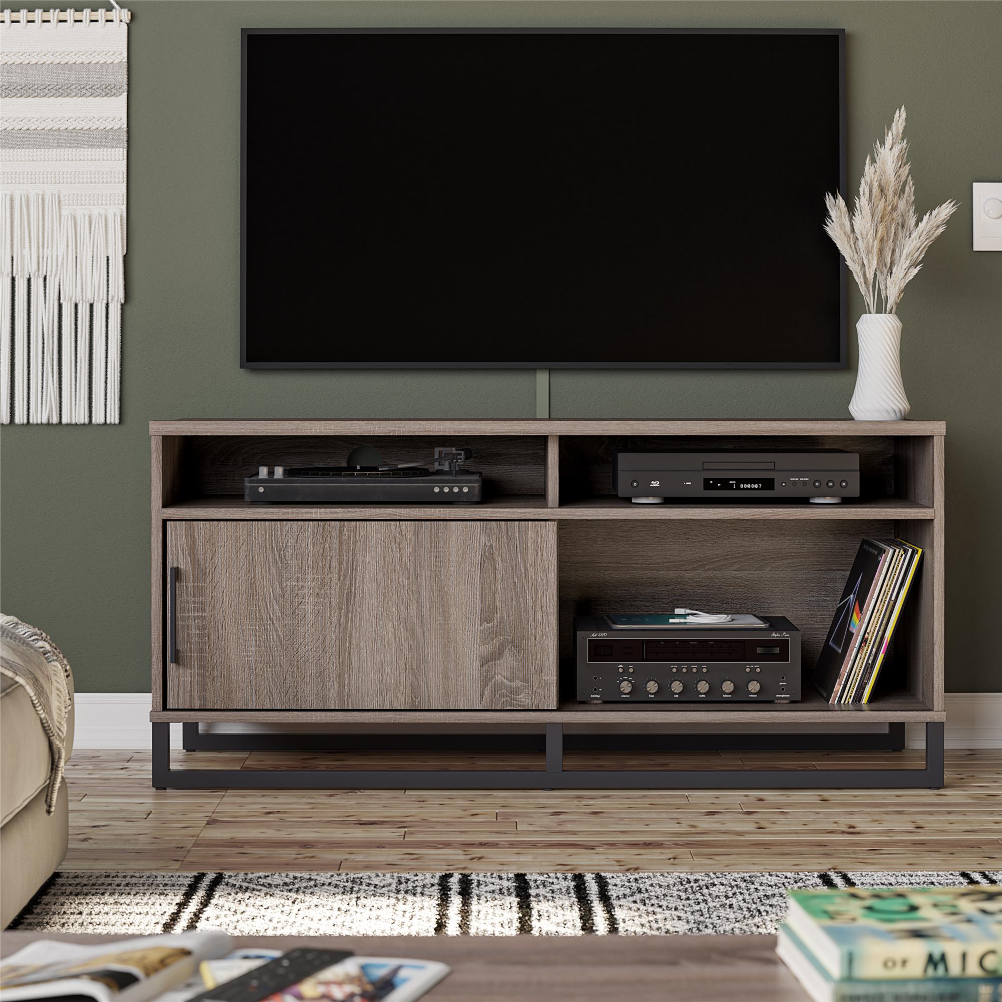 Ameriwood Home TV Stand for TVs up to 54" - Distressed Gray Oak