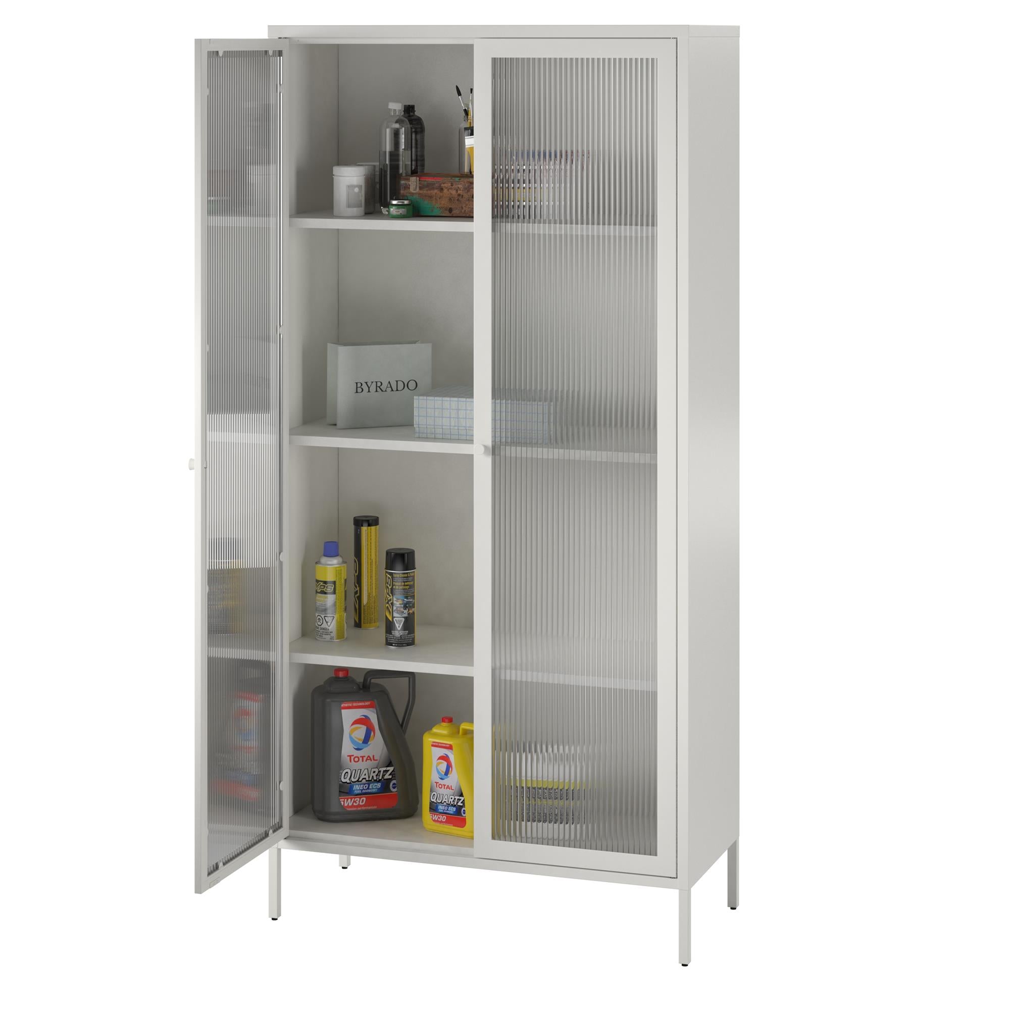 Systembuild Evolution Ashbury Heights Tall 2 Door Metal Storage Cabinet - White