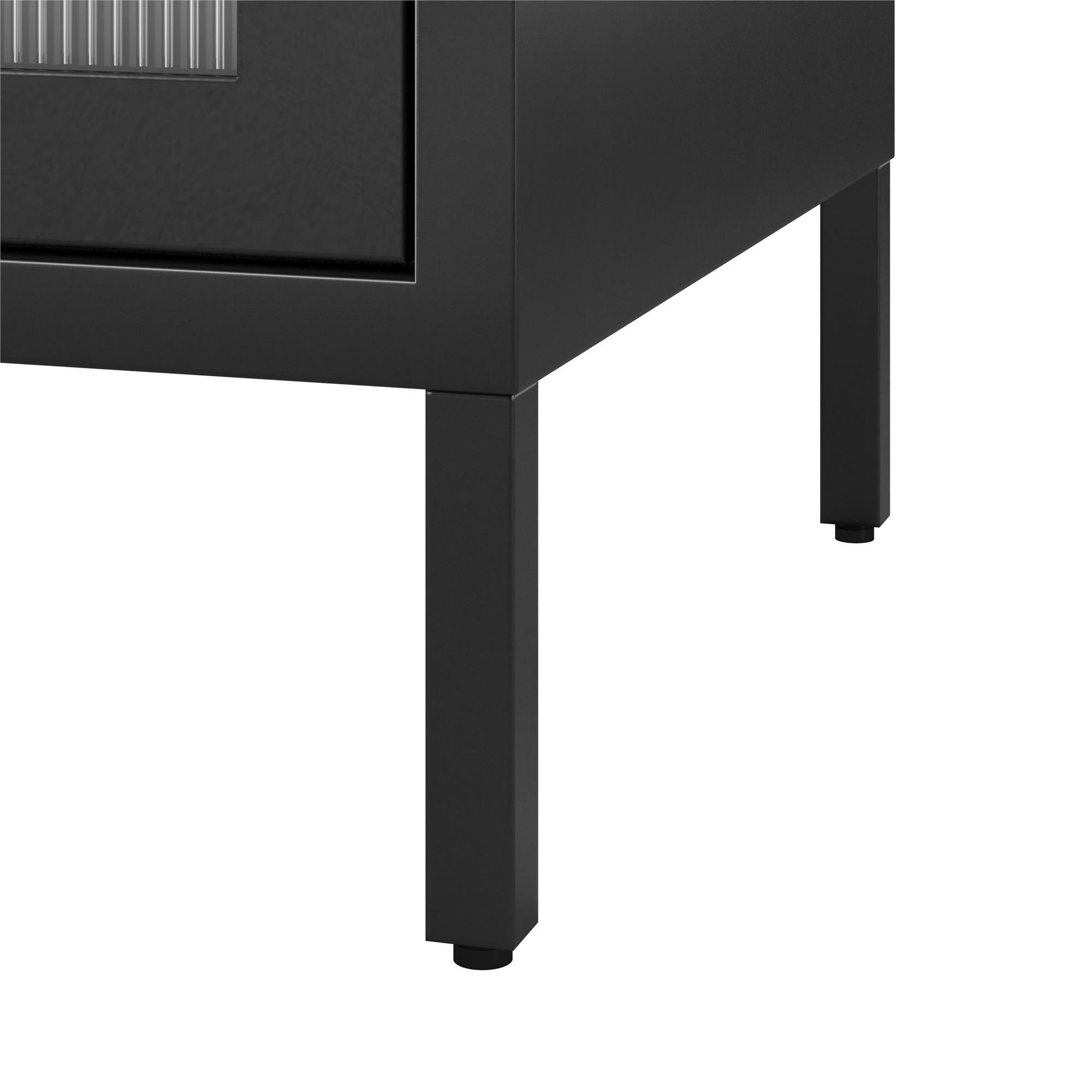 Systembuild Evolution Ashbury Heights Tall 2 Door Metal Storage Cabinet - Black