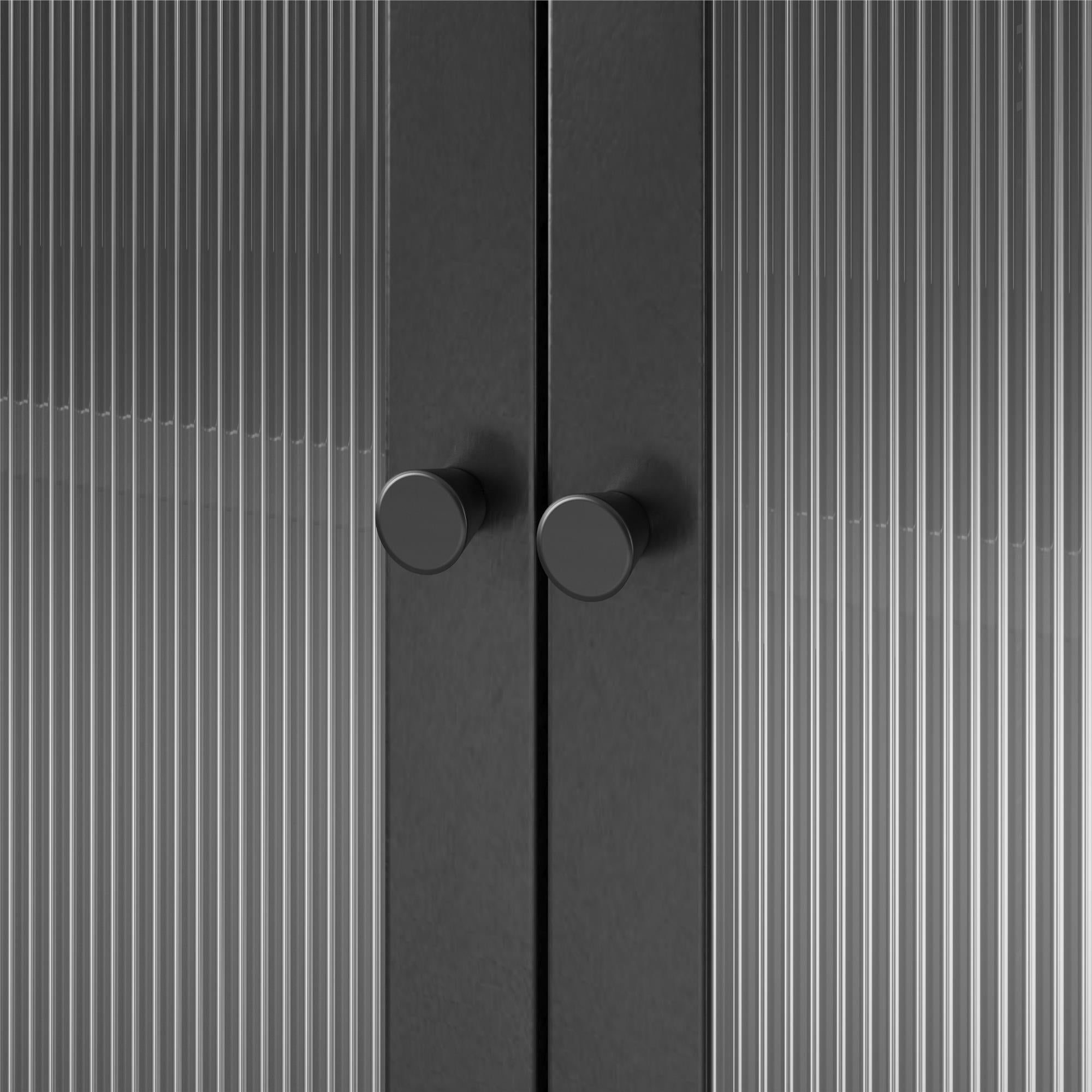 Systembuild Evolution Ashbury Heights Tall 2 Door Metal Storage Cabinet - Black