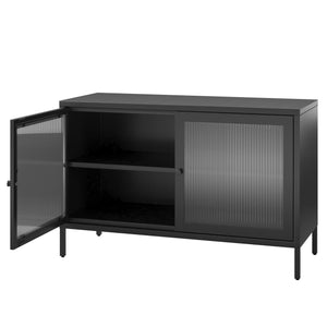 Systembuild Evolution Ashbury Heights 2 Door Metal Accent Cabinet - Black