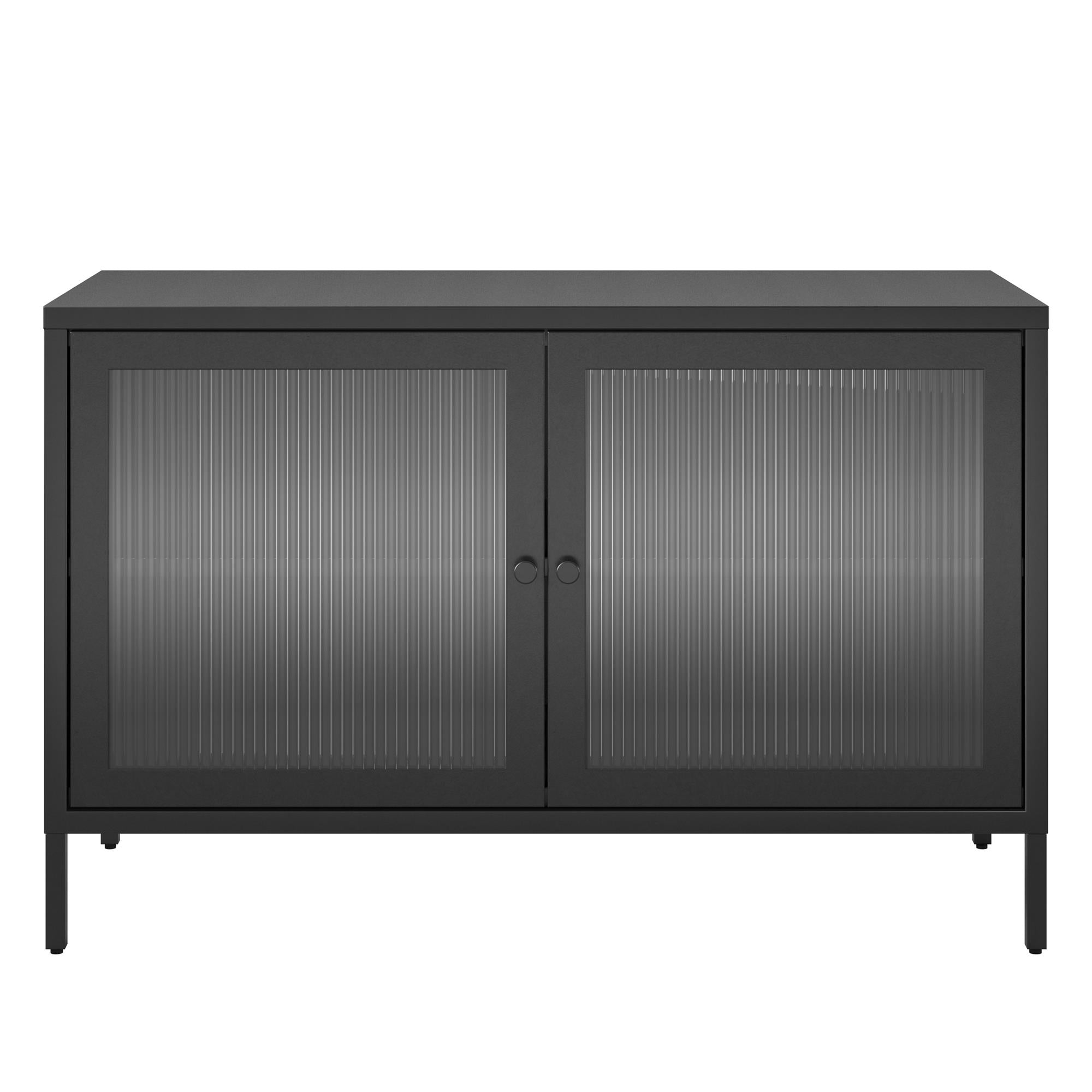 Systembuild Evolution Ashbury Heights 2 Door Metal Accent Cabinet - Black