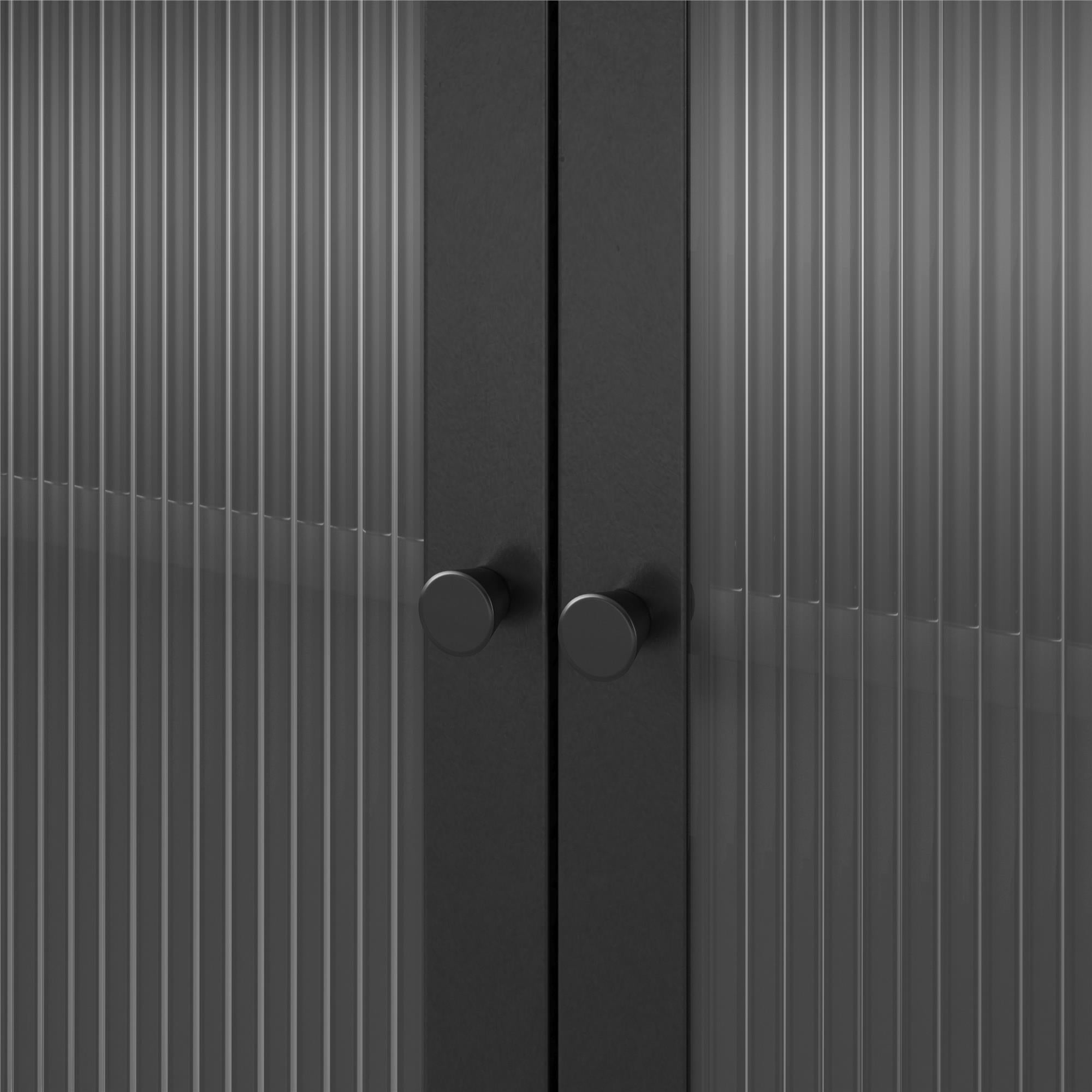 Systembuild Evolution Ashbury Heights 2 Door Metal Accent Cabinet - Black