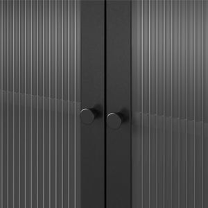 Systembuild Evolution Ashbury Heights 2 Door Metal Accent Cabinet - Black