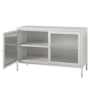 Systembuild Evolution Ashbury Heights 2 Door Metal Accent Cabinet - White