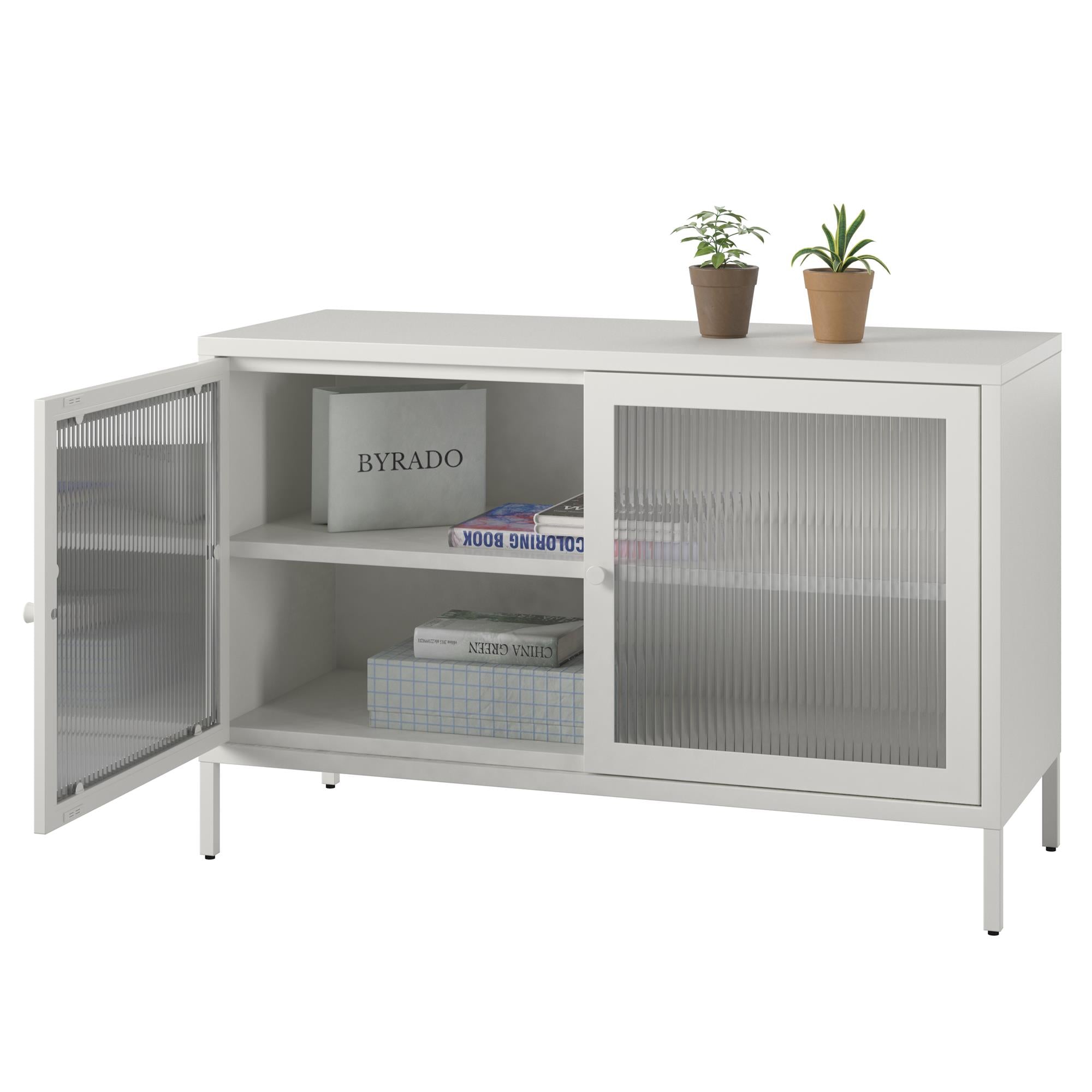 Systembuild Evolution Ashbury Heights 2 Door Metal Accent Cabinet - White