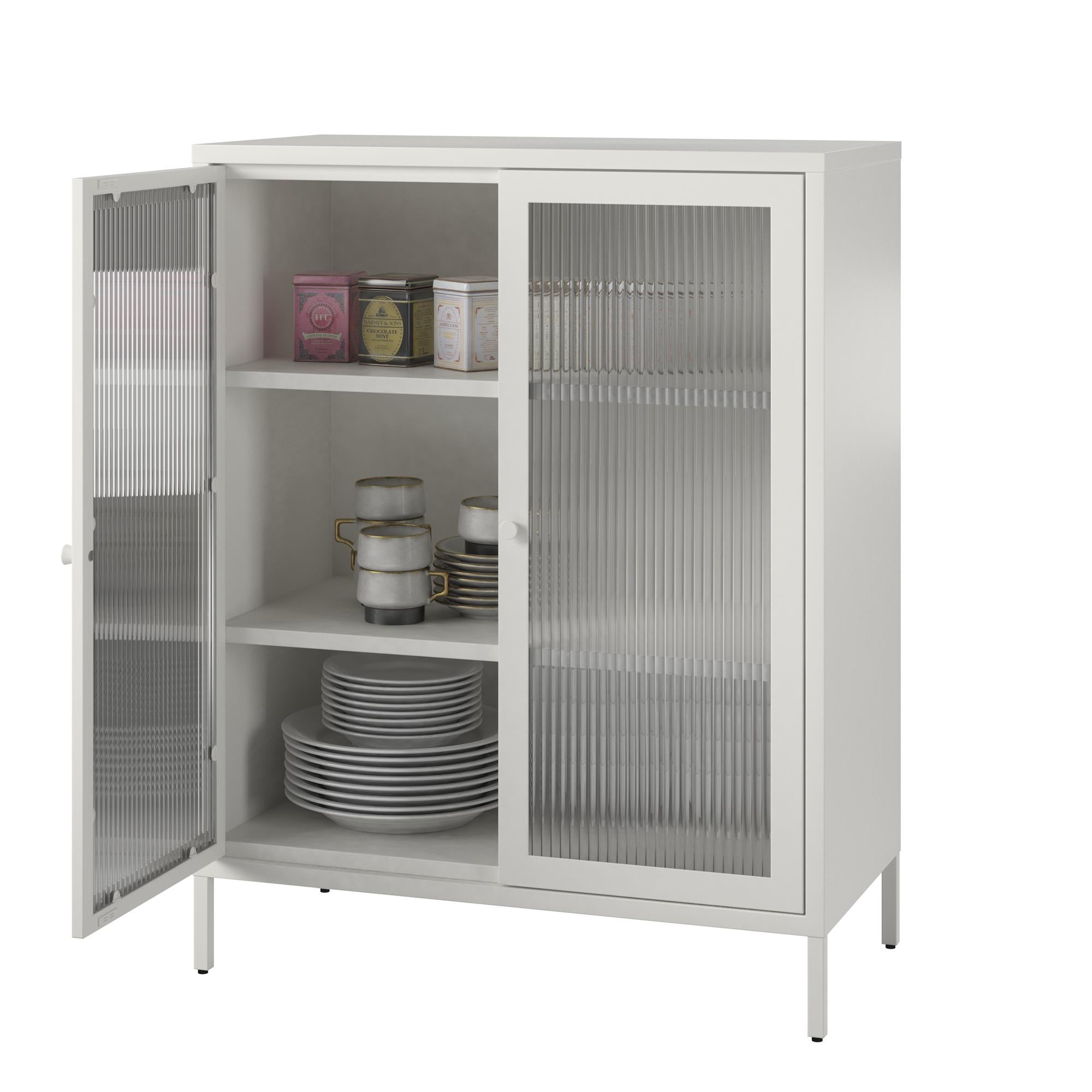Systembuild Evolution Ashbury Heights 2 Door Metal Accent Cabinet - White