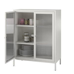 Systembuild Evolution Ashbury Heights 2 Door Metal Accent Cabinet - White