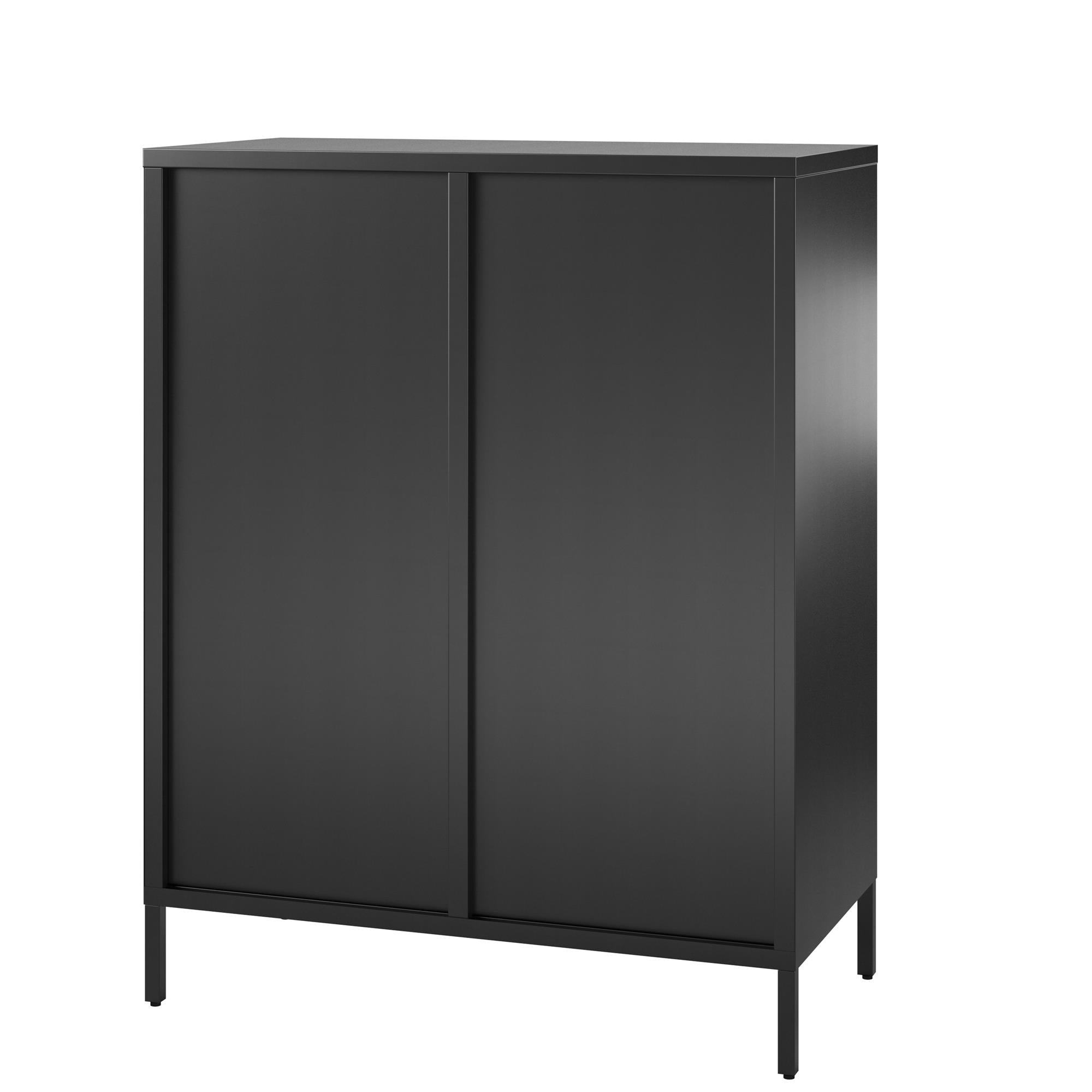 Systembuild Evolution Ashbury Heights 2 Door Metal Accent Cabinet - Black