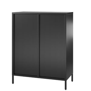 Systembuild Evolution Ashbury Heights 2 Door Metal Accent Cabinet - Black