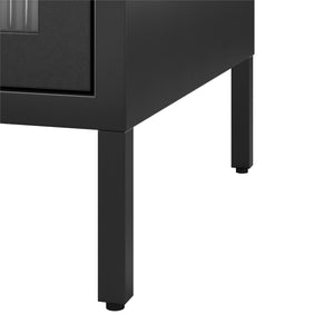 Systembuild Evolution Ashbury Heights 2 Door Metal Accent Cabinet - Black