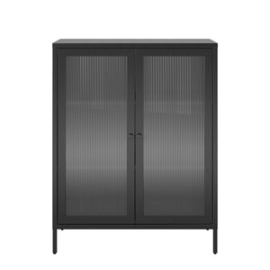 Systembuild Evolution Ashbury Heights 2 Door Metal Accent Cabinet - Black