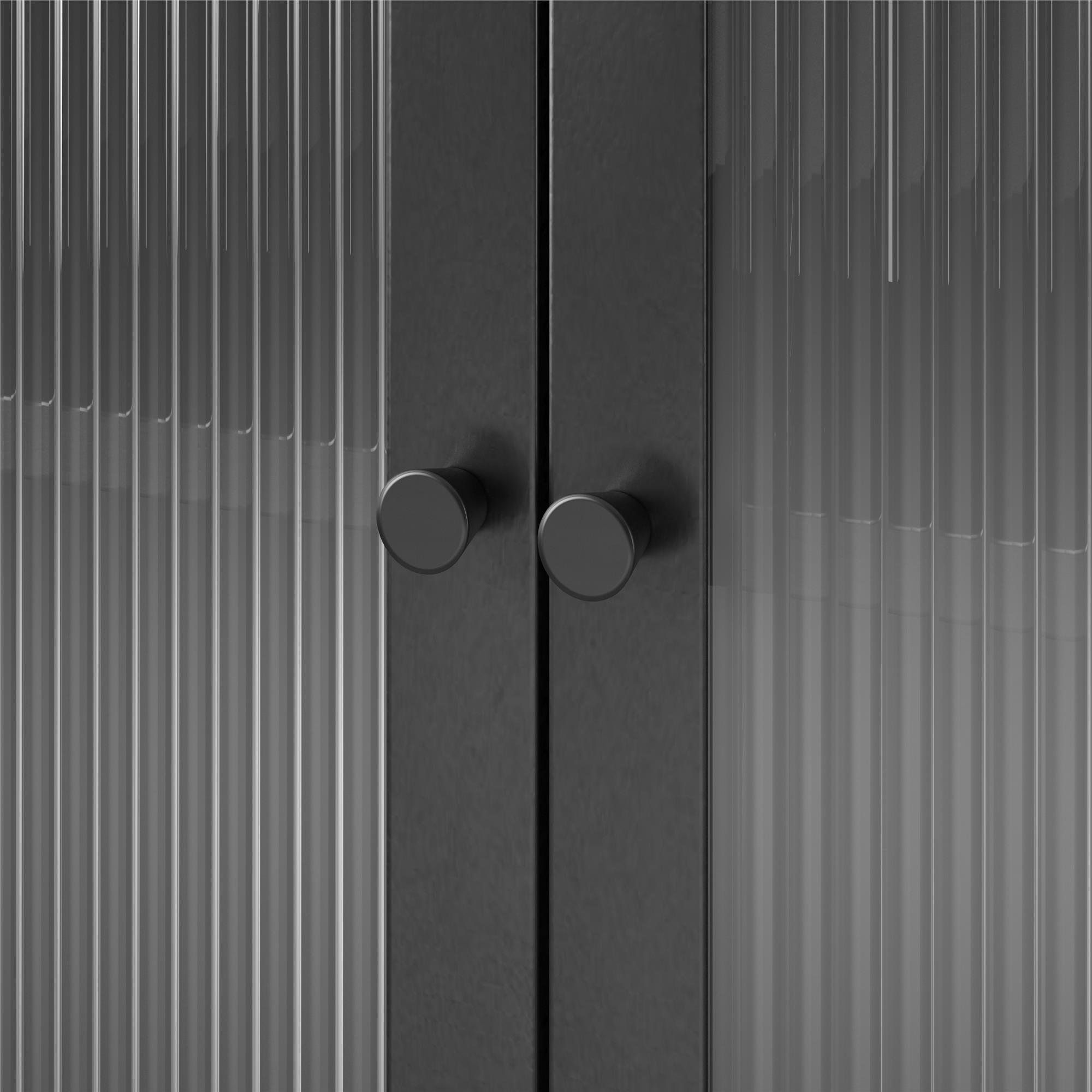 Systembuild Evolution Ashbury Heights 2 Door Metal Accent Cabinet - Black