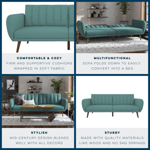 Novogratz Brittany Futon Sofa Bed - Teal