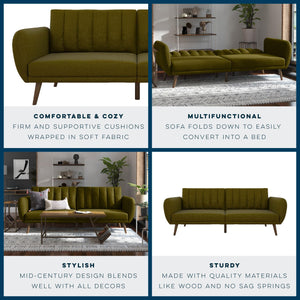 Novogratz Brittany Futon Sofa Bed - Green