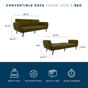 Novogratz Brittany Futon Sofa Bed - Green