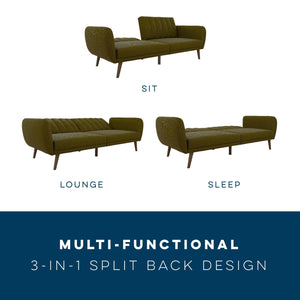 Novogratz Brittany Futon Sofa Bed - Green