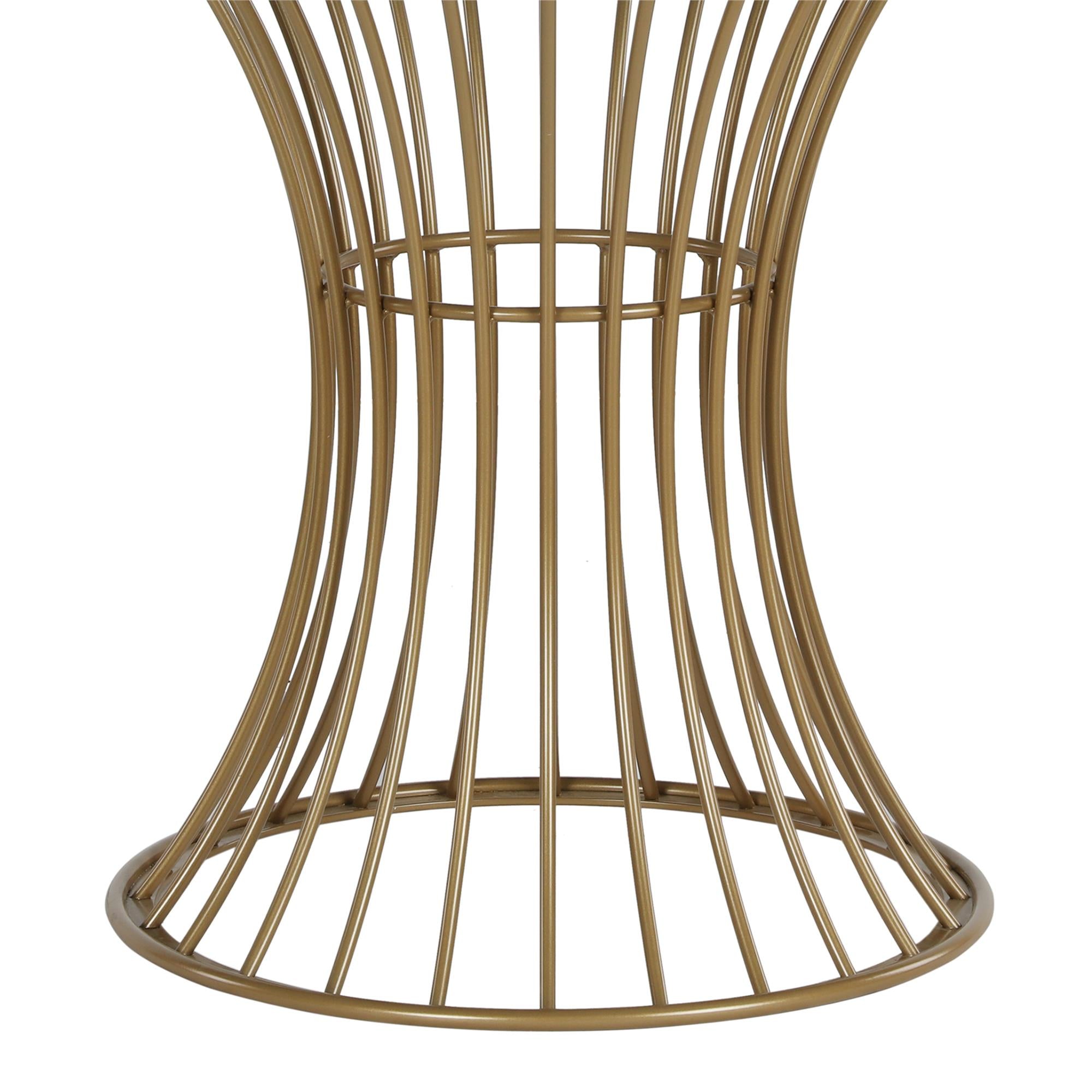 CosmoLiving Westwood Glass Top Dining Table - Brass